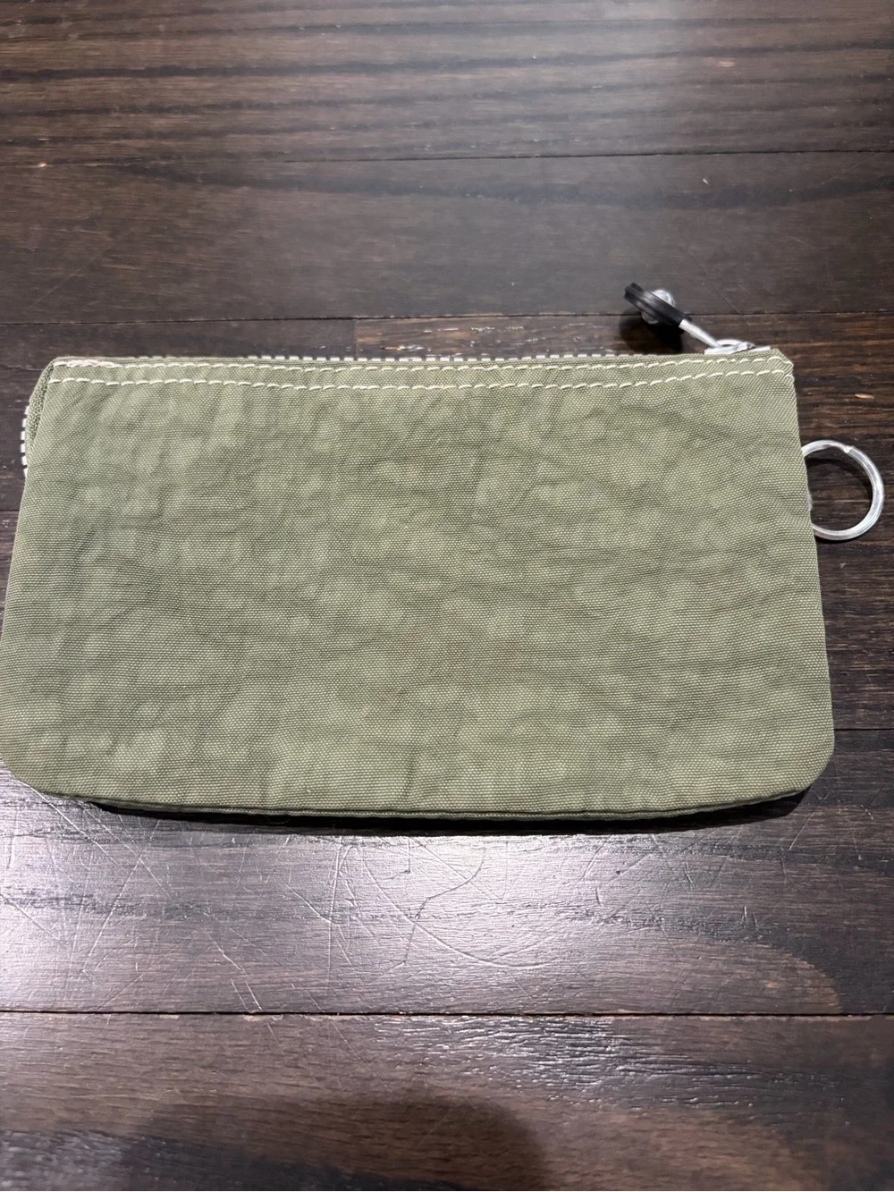 Kipling Olive Green Nylon Zip Pouch
